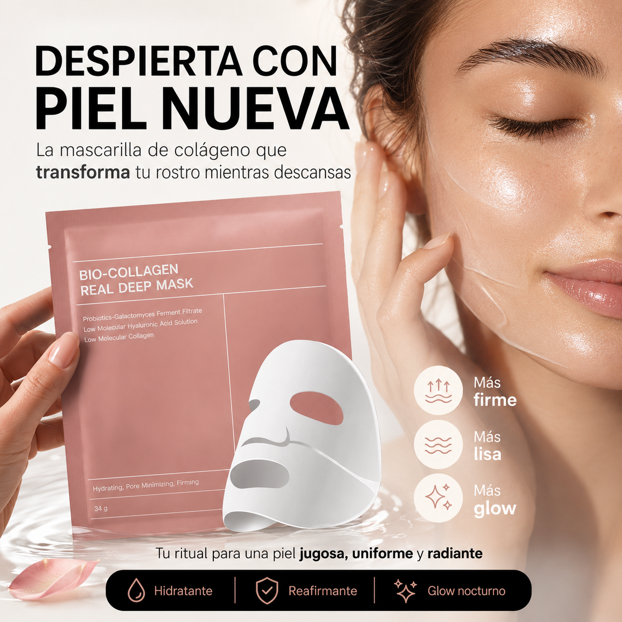 BIO-COLLAGEN - No es una mascarilla más. Es colágeno puro en forma de gel (pack 5 ud)