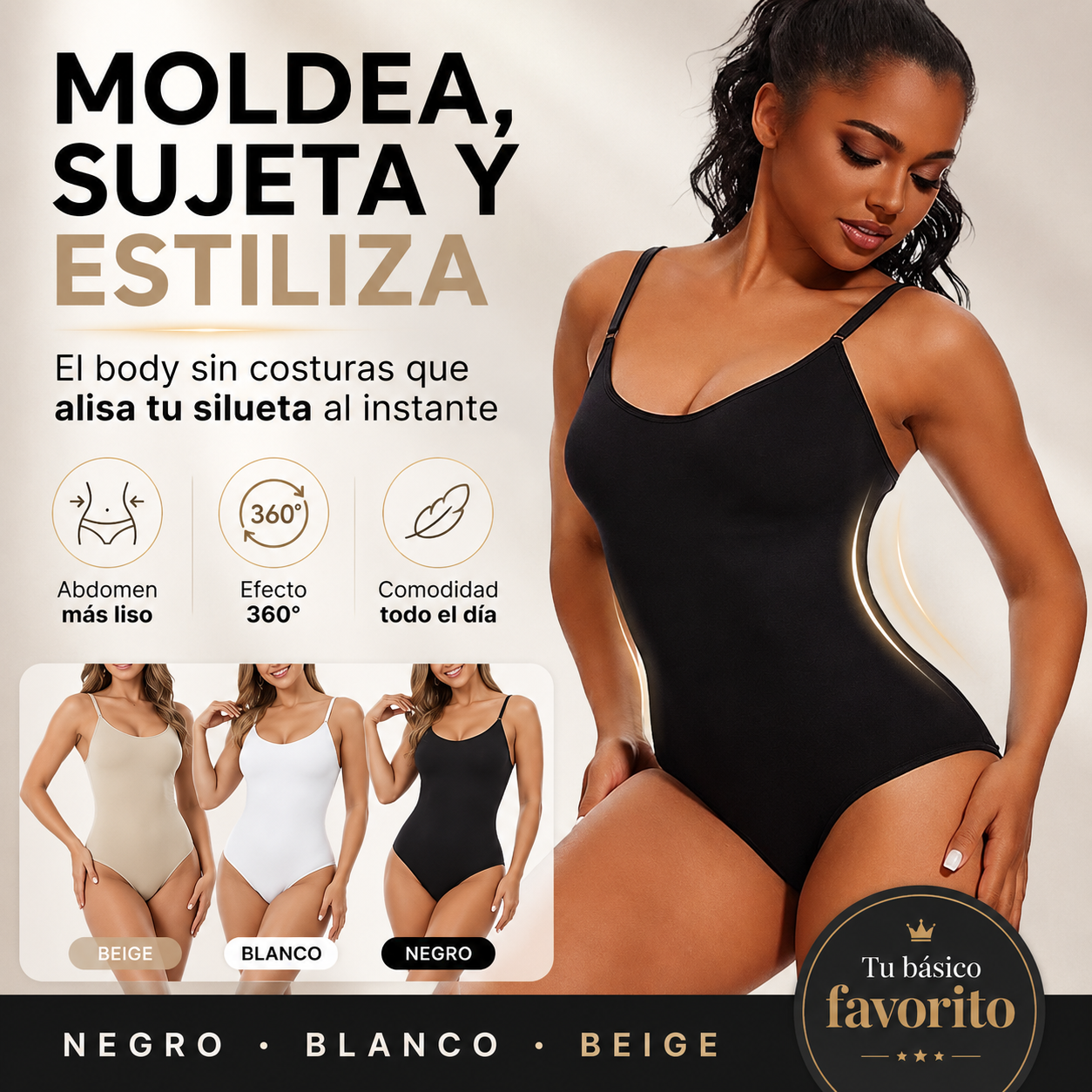 Body Moldeador Sin Costuras — La ropa interior que nadie sabe que llevas